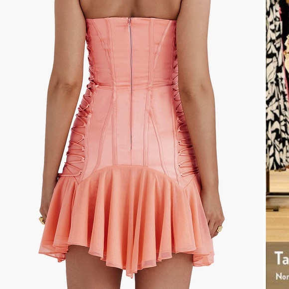 NWOT House of CB Sirena Satin Mini Dress - Picture 2 of 6